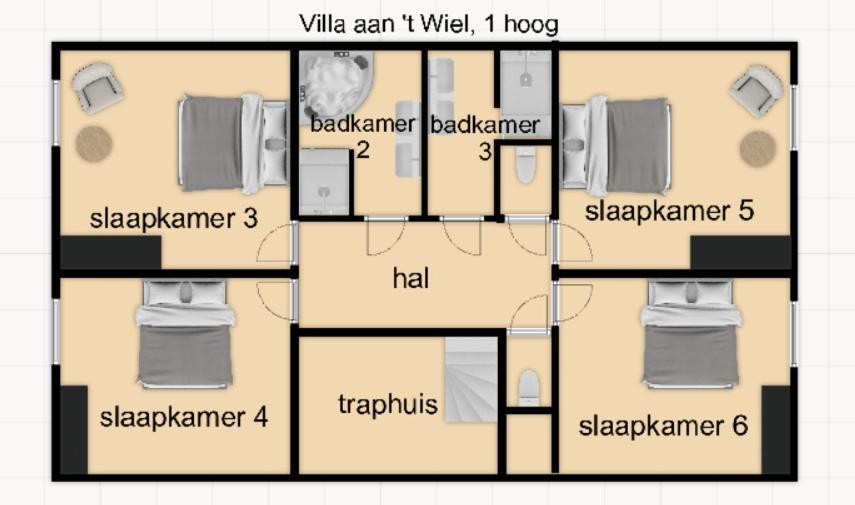 סנט מארטן Villa Aan 'T Wiel Op Recreatiepark De Wielen מראה חיצוני תמונה